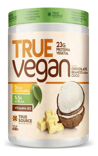 True Vegan Chocolate Branco Com Coco 418g - Treu Source