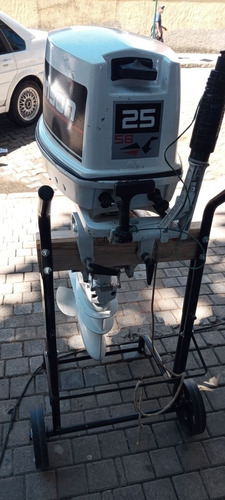 Motor De Popa Johnson 25 Hp Ano 97 + Carrinho + Tanque 23 Lt