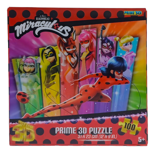Puzzle Rompecabezas 3d Miraculous Y Sus Amigos 100 Pzs