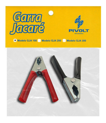 Imagem 4 de 4 de Garra Jacaré 100a Peq. Carregador Baterias C/ Par (pt/vm)