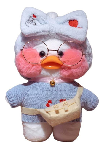 Pato Peluche Muñeco Lalafanfan 30cm Con Accesorios