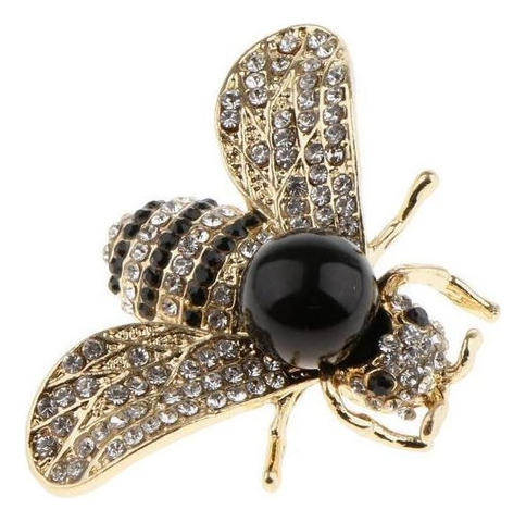 Broche De Abeja Con Diamantes De Imitación De Diamante, 2 Un