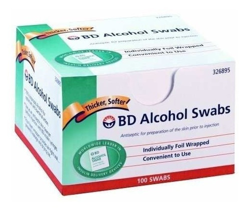 Alcohol Swab - Pañitos Para Desinfección B.d Caja X 100 Und