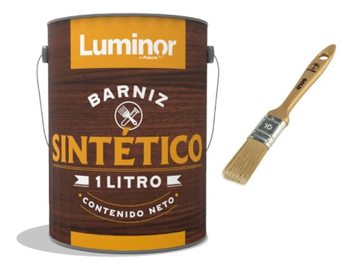  Barniz Polacrin Brillante X 1 Litros + Pincel N° 10 Galgo