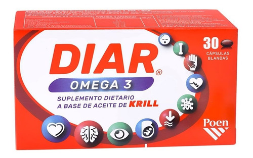 Diar Omega 3 Aceite De Krill Puro 30 Capsulas