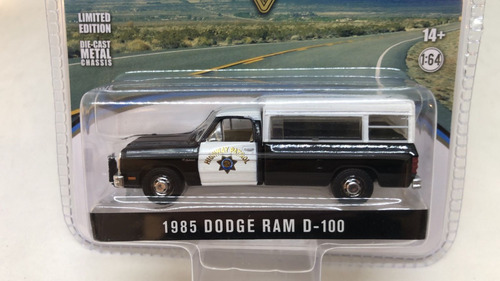 Greenlight Highway Patrol 1985 Dodge Ram D-100 1:64 Hobby Ex
