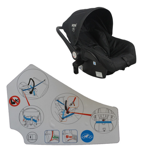 Carriola Con Porta Bebe, Travel System, Noni Is 999 A Negro Dorado