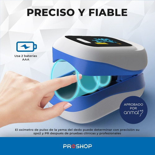 Imagen 2 de 10 de Oximetro Pulso Saturometro Saturador Oxigeno Digital Anmat !