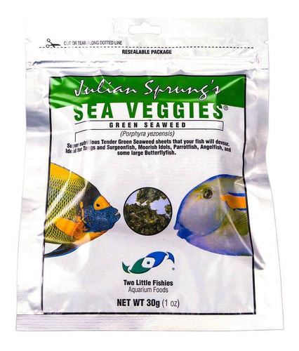 Alga Peces Marinos 30 Gr Sea Veggies Green Seaweed Cirujanos