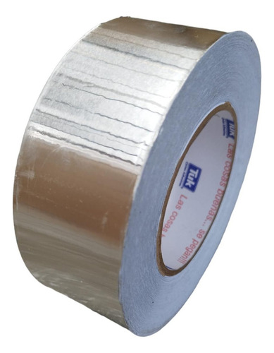 Rollo De Cinta De Aluminio Termica 50mm X 55m Tuk Modelo 455 Color Plateado