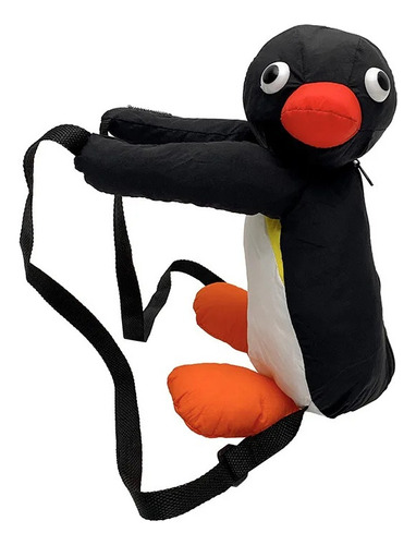Mochila De Felpa Con Forma De Pingüino Doble, P Toy