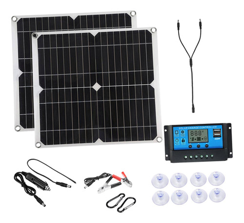 Kit De Panel Solar De 50 Vatios Con Controlador 10a