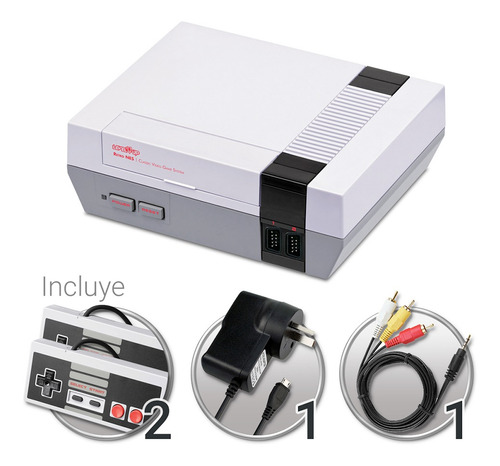 Consola De 8 Bits Retro Nes Av Plug Play Con 500 Juegos