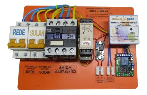 Imagem 1 de 5 de Quadro Transferência Solar Rede Liga Desl. Inversor 32a 110v