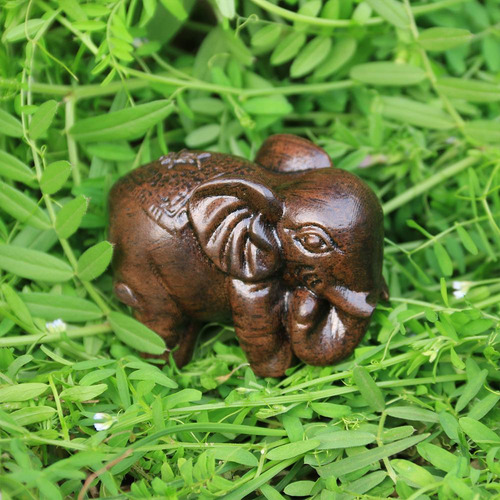 Estátua De Elefante, Estatuetas De Animais Em Madeira Natura
