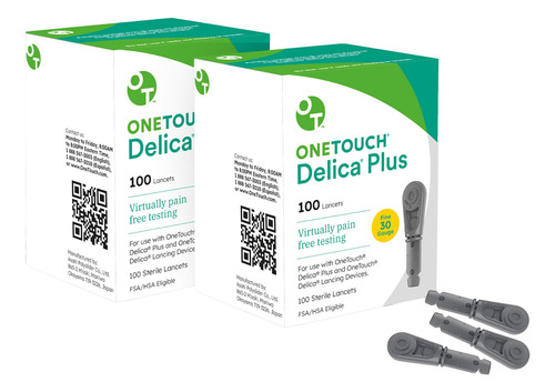 Lancets Onetouch Delica Plus 30-gauge For Diabetes 200 Count