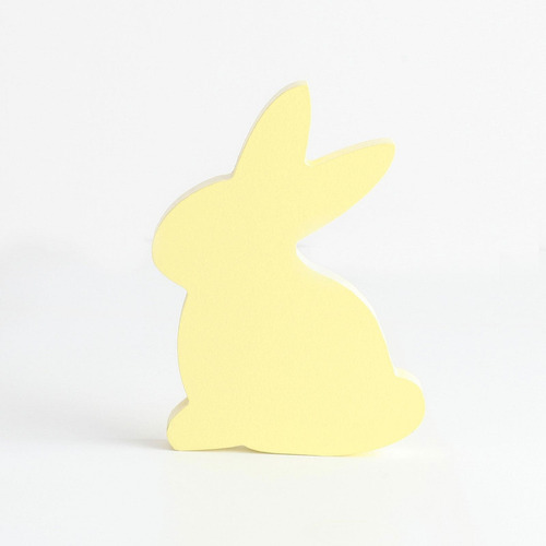 Decoraciones De De Pascua, Figura De Conejo Amarillo Claro