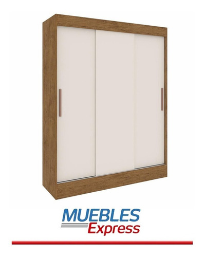 Imagen 2 de 5 de Ropero Placard 3 Puertas Corredizas 2 Cajones Dormitorio
