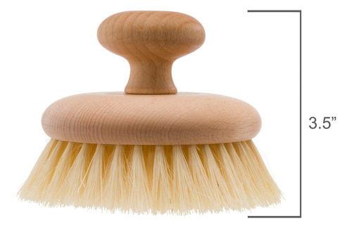 Redecker Cepillo De Masaje De Fibra Natural Tampico Con Peri