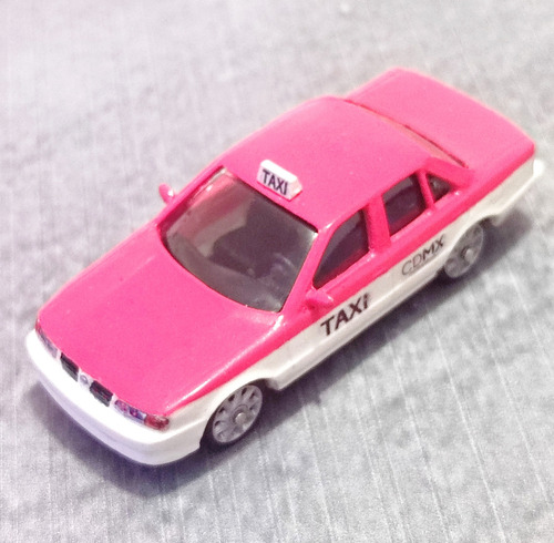 Custom Tipo Hotwheels Tsuru Taxi Cdmx Hecho De Resina Blanco