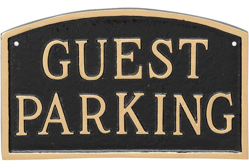 Montague Metal Products Arch Guest Parking Statement Plaque 