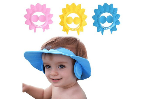 Gorro Visera Baño Ducha Bebé Niños Además Protege Oído