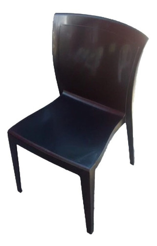 Silla Fibra De Vidrio Elegante Mascardi Reforzado Negro