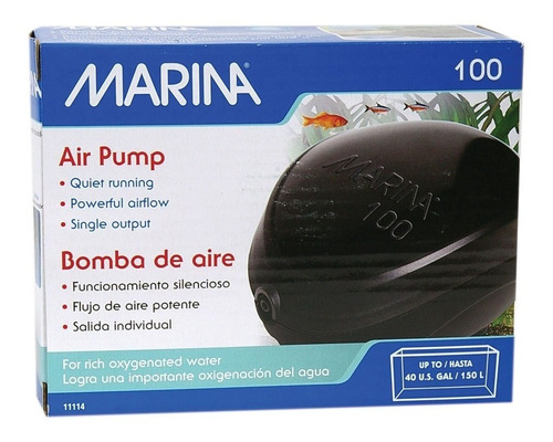 Aireador Bomba De Aire Marina 100 Acuario Hasta 150 Lts