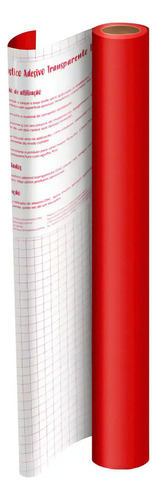 Plastico Adesivo Rolo 10 Metros Envelopamento Moveis Lavavel Cor Vermelho