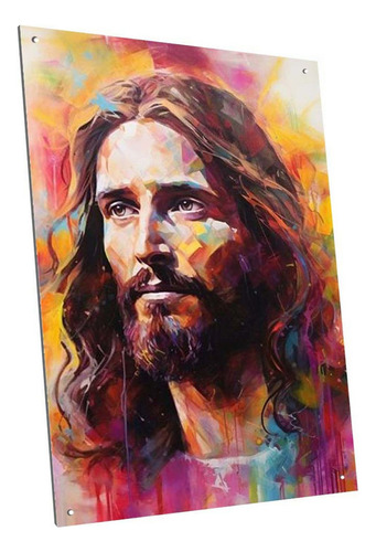Chapa Cartel Decorativo Jesus Dios Cristo Modelo A22