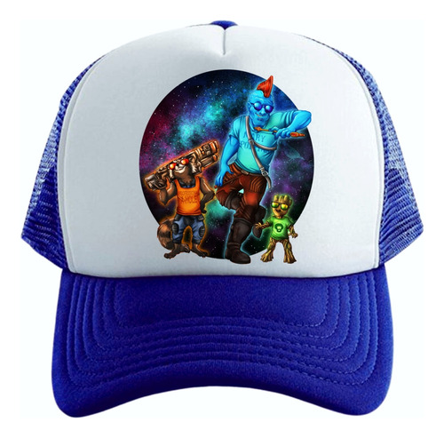 Gorra Trucker Guardianes Galaxia Art Series Geeks Blue 