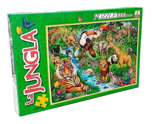 Puzzle Rompecabezas La Jungla Animales 1000 Piezas Implás