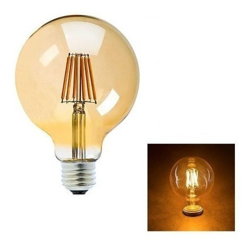 Ampolleta Led Vintage Luz Cálida Gigante Retro G125 Edison