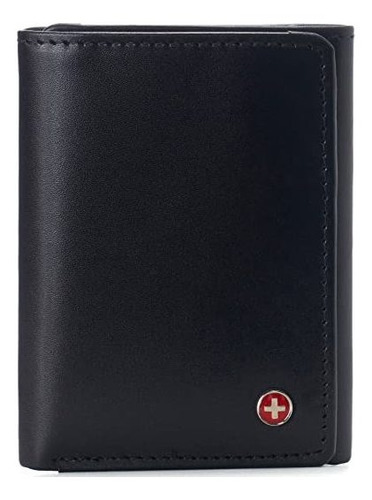 Alpine Swiss Leon - Cartera De Piel Suave Con Bloqueo Rfid