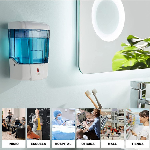 Imagen 8 de 9 de Dispensador De Jabón En Gel Antibacterial Automático