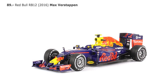 Coche Redbull Racing F1 Max Verstappen 1 2016 Envio Inmediat