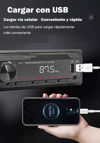 Estéreo Para Auto Fnbrli Con Mp3 2 Usb Bluetooth 1 Din (Reacondicionado)