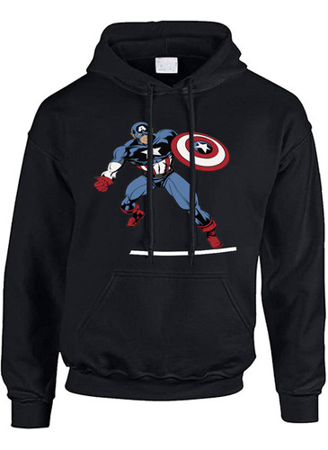 Buzo Hoodie America Superheroe Estrella R42