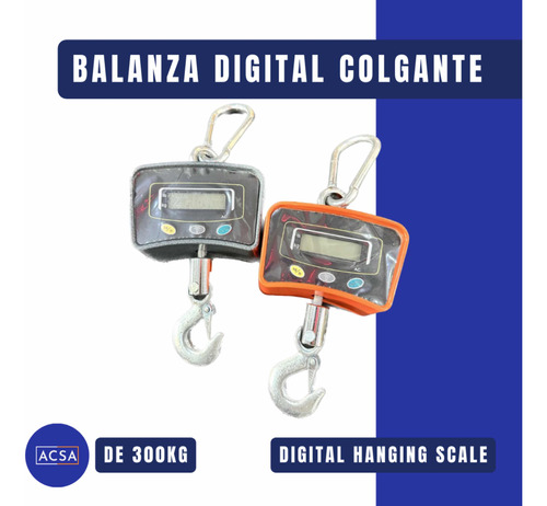 Balanza Digital Colgante De 300 Kg, Digital Hanging Scale.