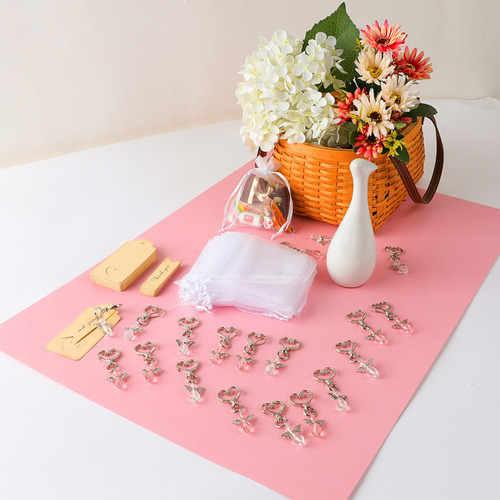 Mini Colgante De Cristal Tipo Ángel Para Llavero Con Bolsas