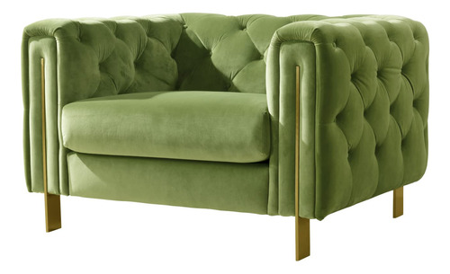 Acanva Collection Chesterfield - Sofa Vintage De Terciopelo 
