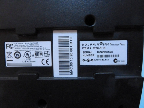 Cargador Base Cuna Pda Dolphin 9700 Ethernet Base Honeywell (Usado)