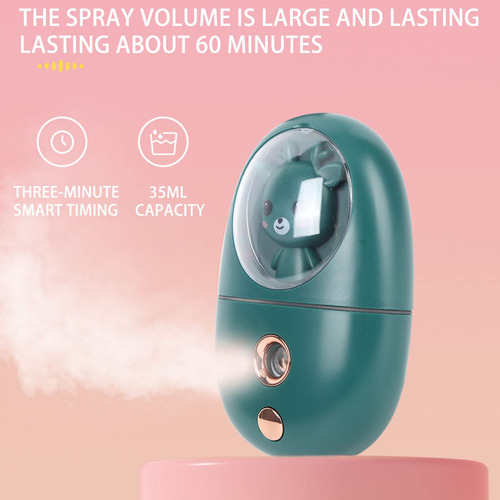 Rociador Facial Usb Recargable Animal Lindo Mini Humidificad Color