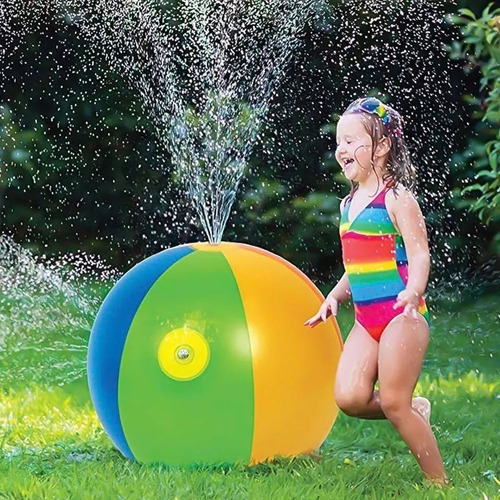 Pelota De Playa Rociador De Agua Inflable Para Juegos Niños