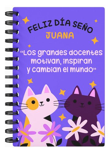 Cuaderno Personalizado Dia Del Maestro A5 80 Hojas Rayado