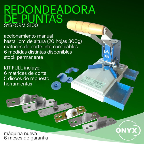 Redondeadora Puntas Tarjeta Perforadora Full 6 Matrices Onyx