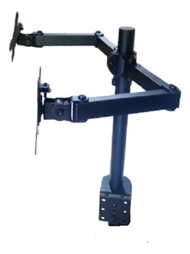 Soporte Monitor Doble Brazo Escritorio Prensa Morsa Moli Negro