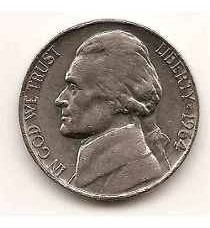 Moneda Usa 5 Centavos Jefferson Fecha 1984 Niquel Preg Exis