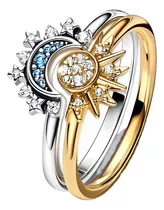 Comprar Anillo Para Compartir Sol Y Luna Dorado Y Plateado