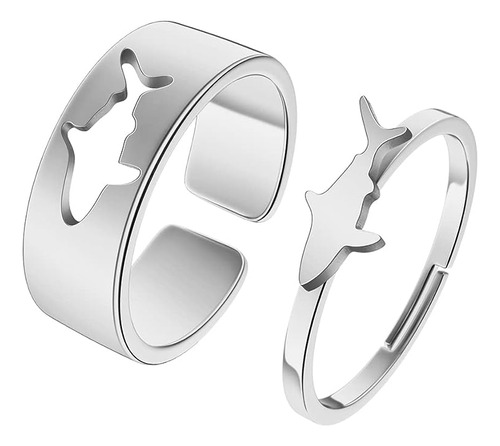 2 Anillos Ajustables Marinos A Juego Para Mujeres Parejas Jo